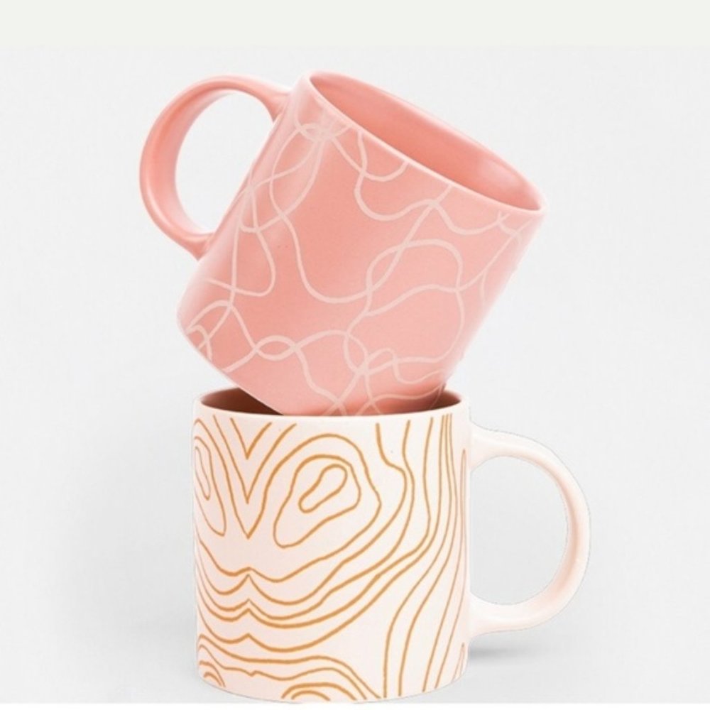 NIB Whitney Kerney Mugs Winter Causebox Exclusive